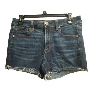 American Eagle Outfitters Super Stretch Hi Rise Shortie Jean Shorts‎ size 8